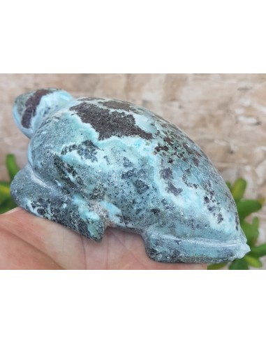 Tortuga larimar 918 g artesanía – Exclusiveminerals