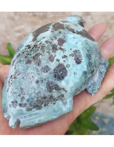 Tortuga larimar 918 g artesanía – Exclusiveminerals