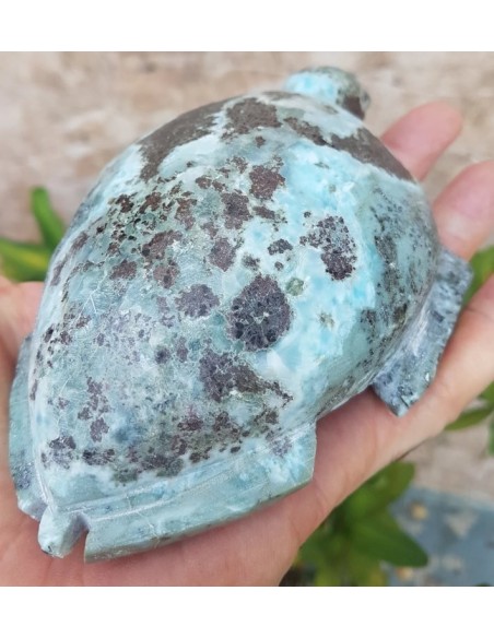 Tortuga larimar 918 g artesanía – Exclusiveminerals