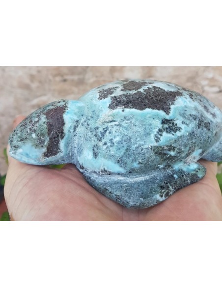 Tortuga larimar 918 g artesanía – Exclusiveminerals