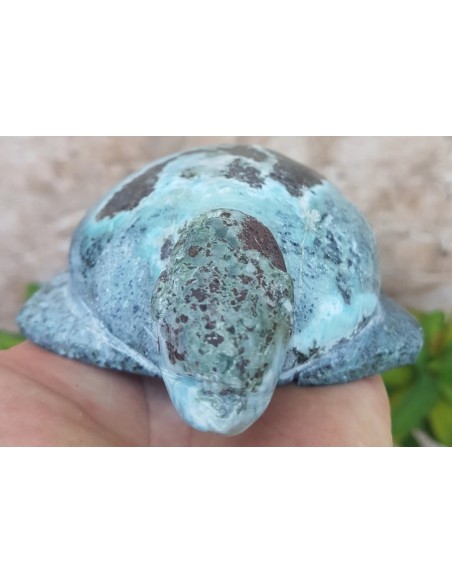 Tortuga larimar 918 g artesanía – Exclusiveminerals