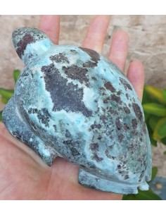Tortuga larimar 918 g artesanía – Exclusiveminerals
