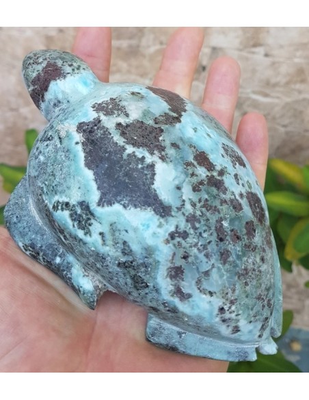 Tortuga larimar 918 g artesanía – Exclusiveminerals