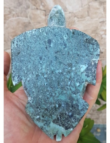 Tortuga larimar 918 g artesanía – Exclusiveminerals
