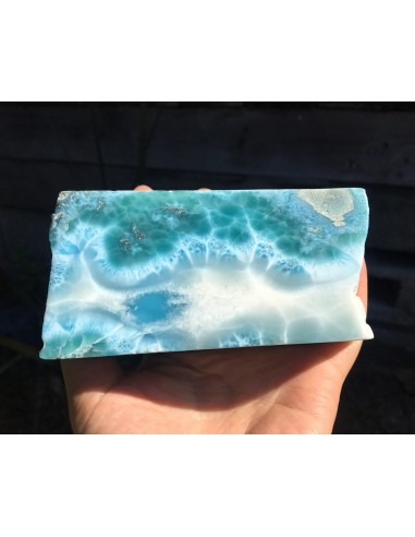 Larimar pulido 655 g – Cubo azul caribeño | Exclusive Minerals